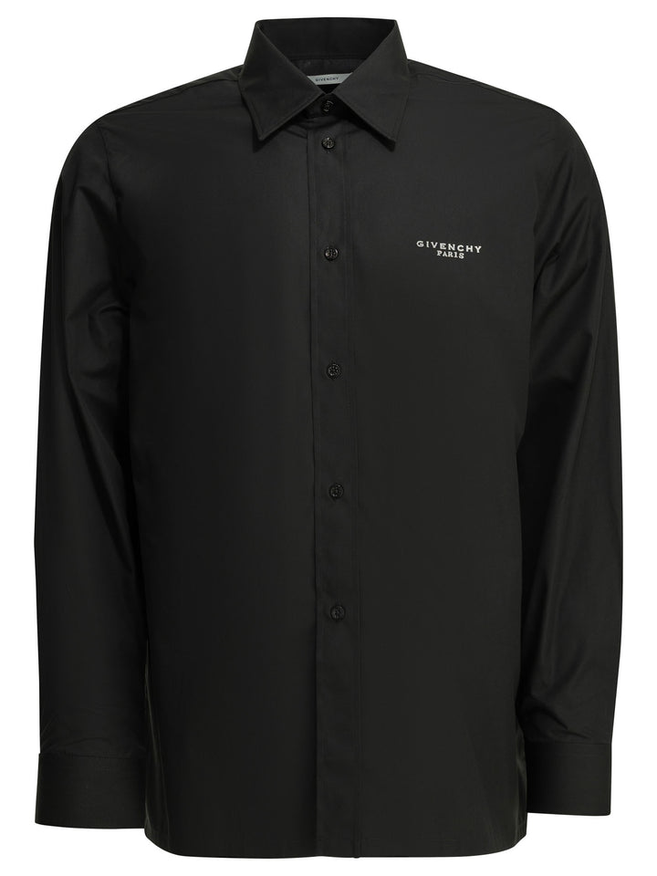 Givenchy Camicia Casual Con Logo Shirts - Nero | 09c9a8f5e8aaa972ac8b3ca5c2455b3ecce86ce9