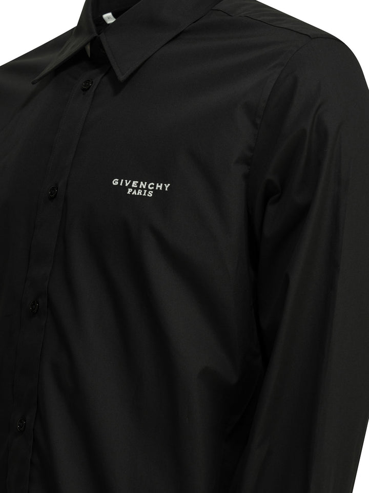 Givenchy Camicia Casual Con Logo Shirts - Nero | 7489e433ed5efe7f948095ace703bd17821a3129