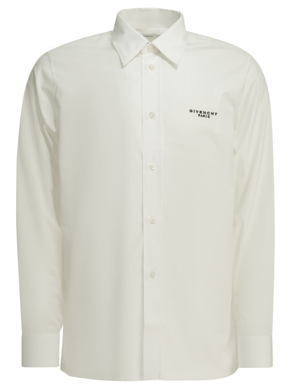 Camicia Casual Con Logo Shirts Bianco