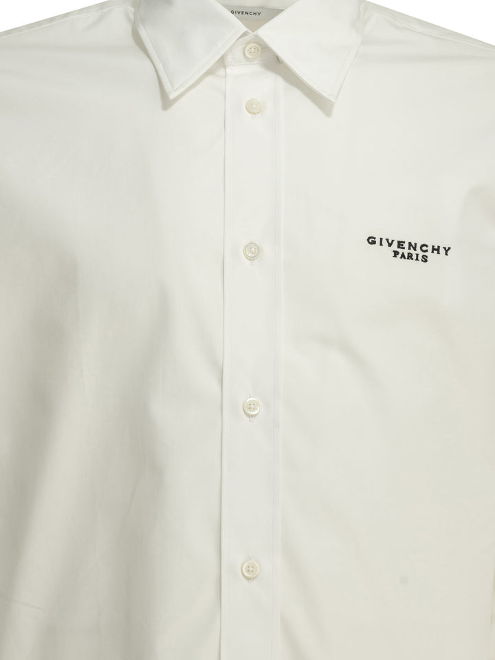Givenchy Camicia Casual Con Logo Shirts - Bianco | 3b0c454d0c9681ec7abc4107804360b533e4824e