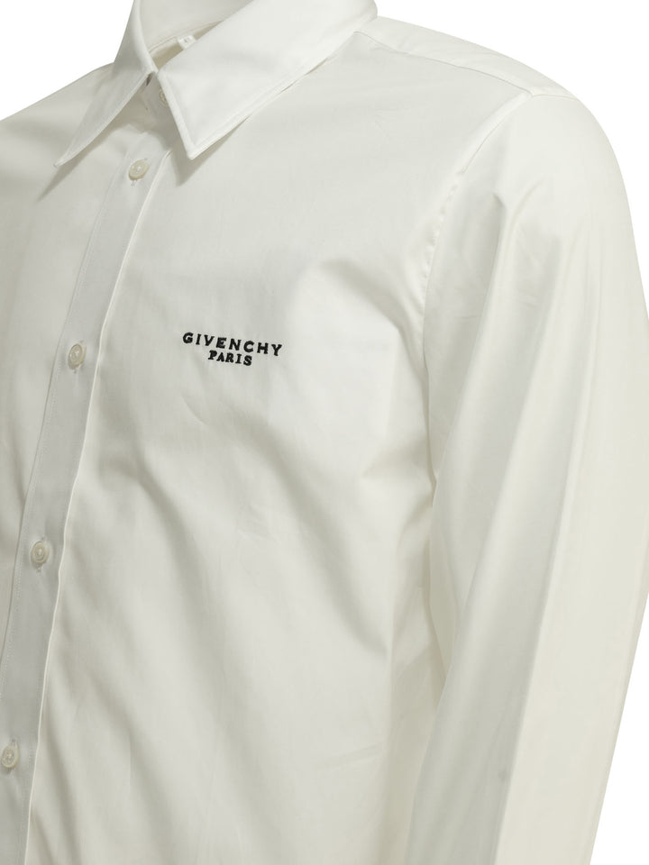 Givenchy Camicia Casual Con Logo Shirts - Bianco | 00007953d629330f73d1bb261c194f9287a58155