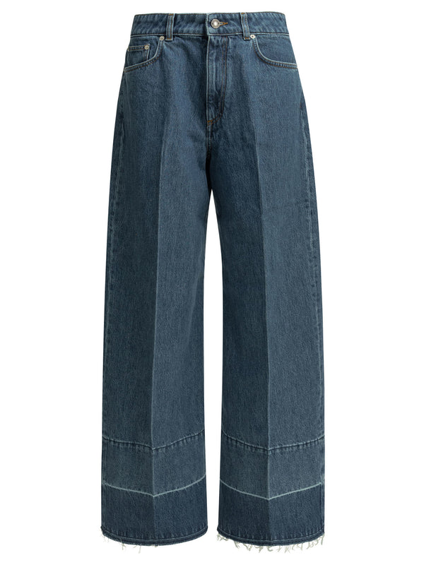 Wide Leg Jeans Blu