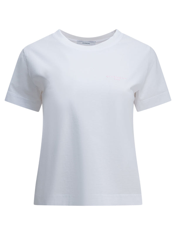 Crewneck T-Shirt With Logo T-Shirts Bianco