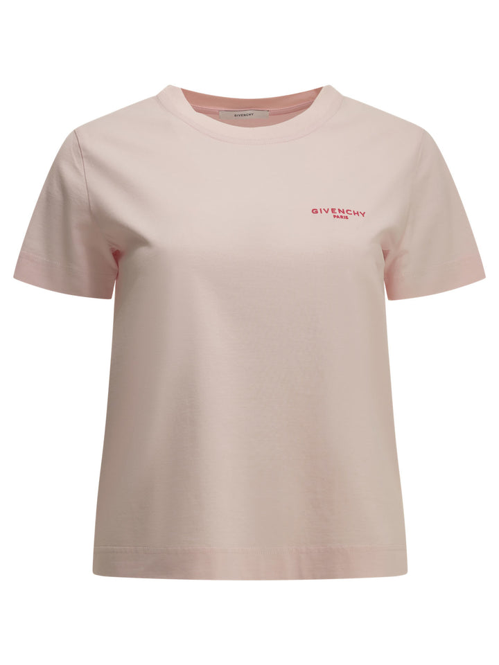 Givenchy Crewneck T-Shirt With Logo T-shirts - Rosa | 367ac8e74df29941a133a287d2e8e53bb365fdaf