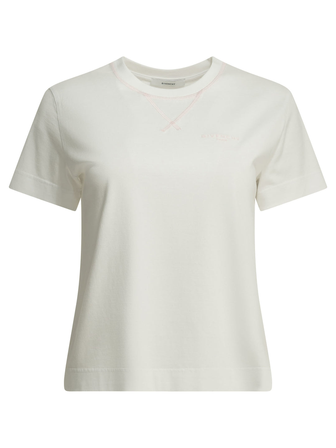 Givenchy Crew-Neck T-Shirt With Logo T-shirts - Bianco | ffd87dd6a1f7836e059744bace8ca35cb60a1305