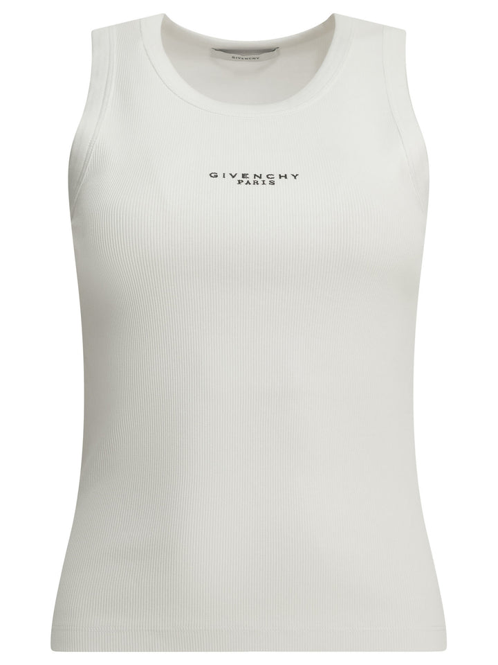 Givenchy Logo Tank Top Top - Bianco | b94b2ad7230aaf4473ddd4dc913bc5e43f2ee988