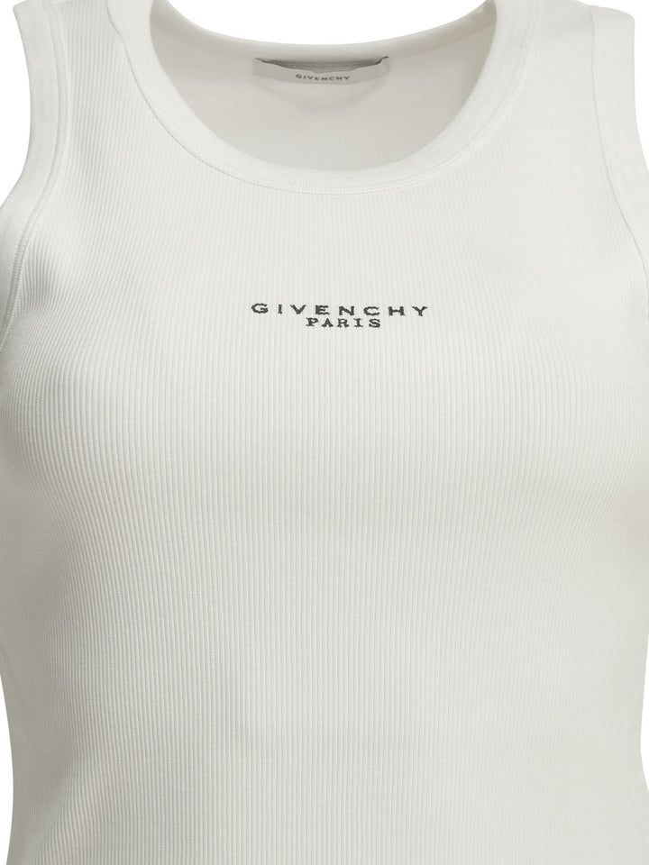 Givenchy Logo Tank Top Top - Bianco | 2a28f8d5d353a6cb079cb52045b1ac9e28e14606