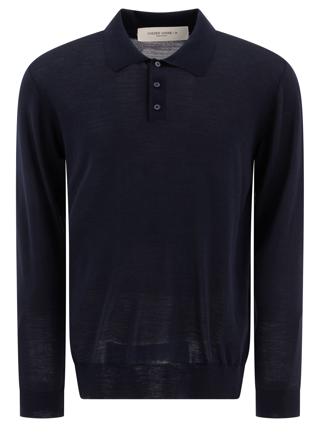 Golden Goose Wool Polo Sweater Knitwear - Blu | b07b3e6401514bc23a55129a8341d236a240f37f