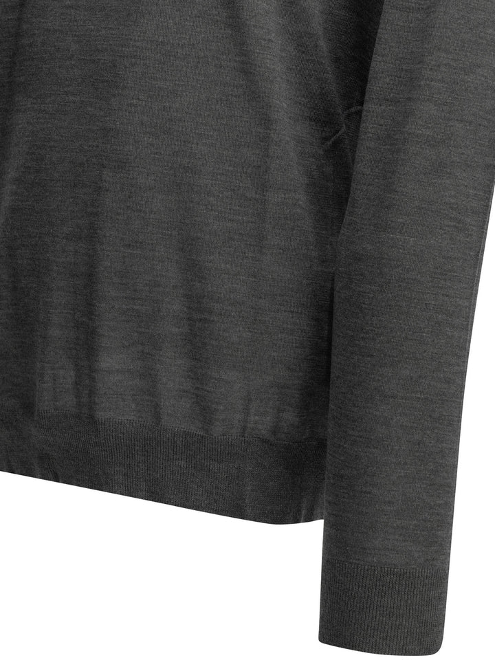 Golden Goose Wool Polo Sweater Knitwear - Grey | e77ad333c18ec31acbe8cce5938ef268553cbf76
