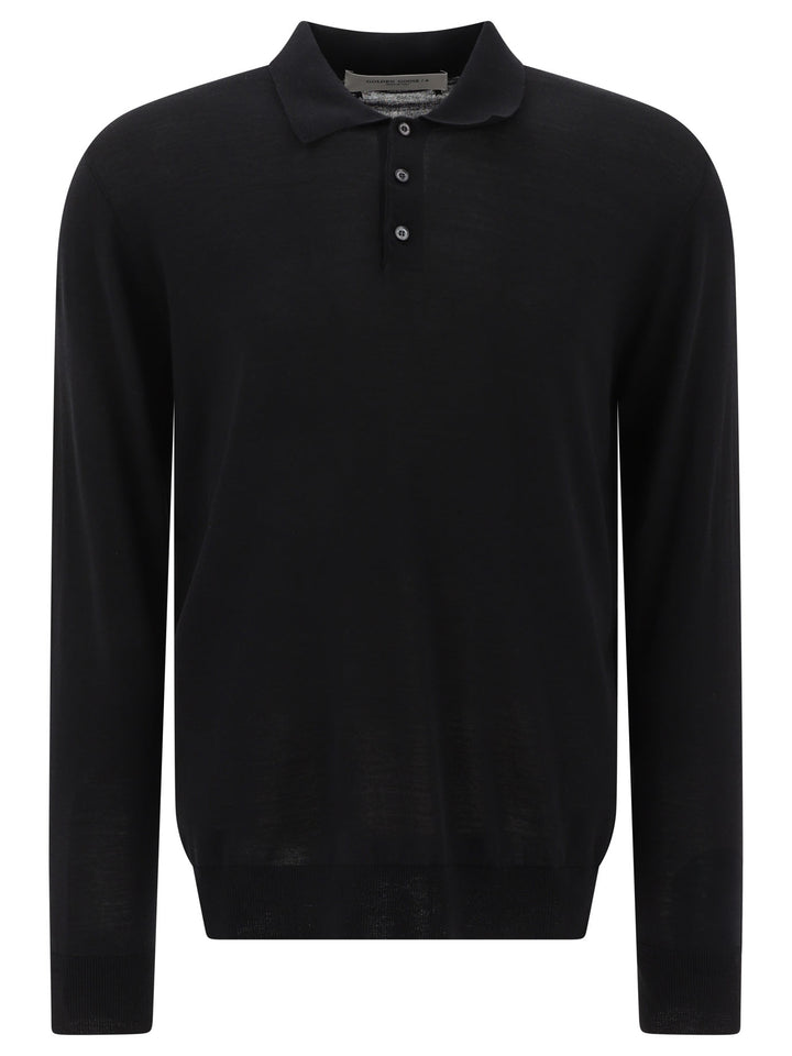Golden Goose Wool Polo Sweater Knitwear - Nero | a3229243414bf77e5ae62a610509be26dfec8770