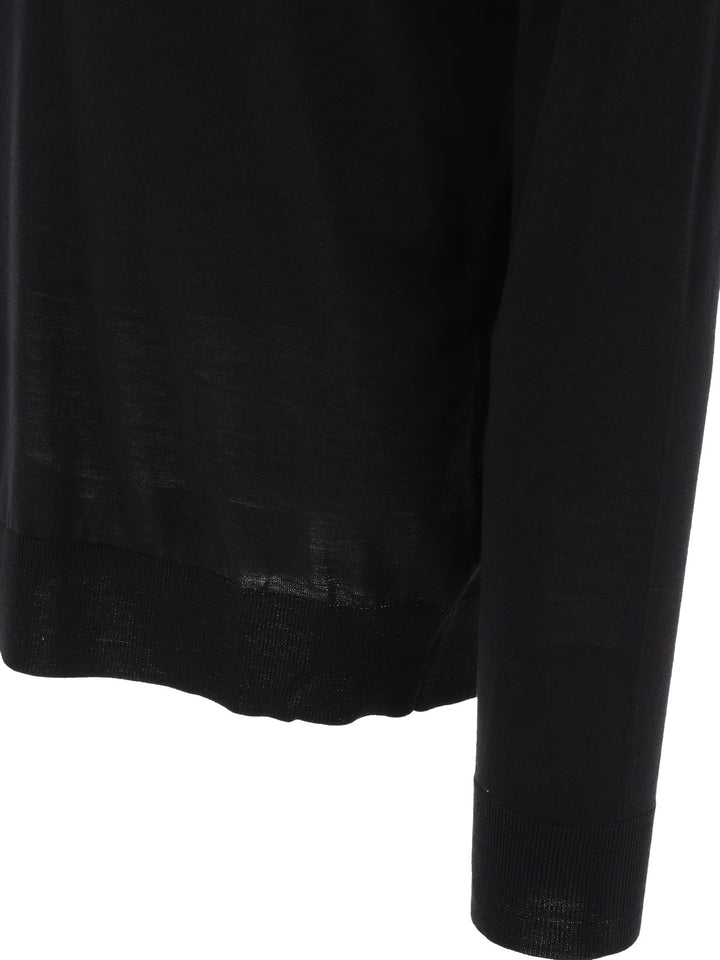 Golden Goose Wool Polo Sweater Knitwear - Nero | b2b7ec696fc444c673c151b91ca412eb50078c79