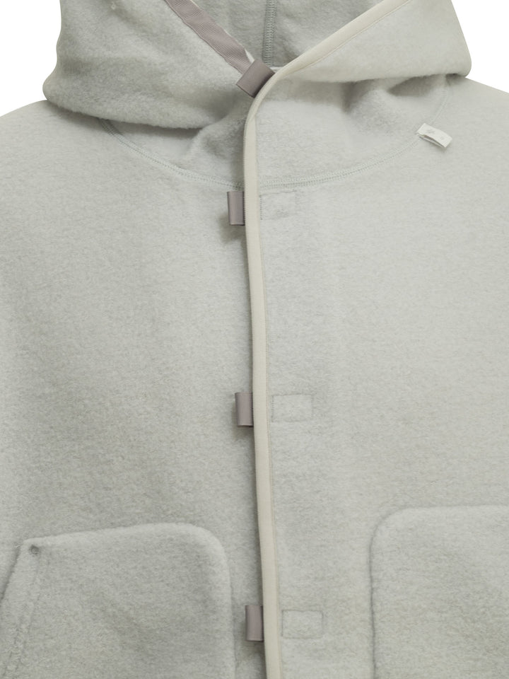 Goldwin Wool-Blend Hooded Felpe Grigio