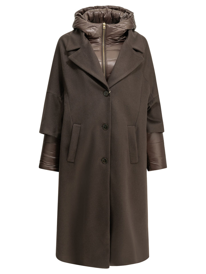 Herno Long Cashmere Coat Jackets And Coats Marrone