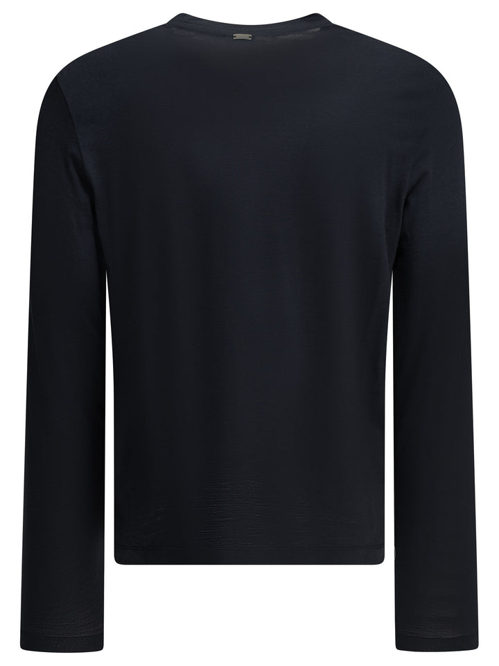 Herno Round-Neck Wool T-Shirt T-shirts - Blu | b6cc9f748d7e33d44a98c02c81ffb52113e94366