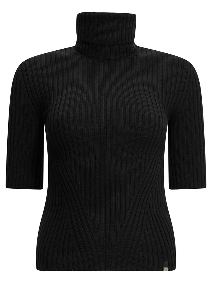 Herno Wool Turtleneck Sweater Knitwear - Nero | 53f396384648b708ddb16347087b51c88f276000