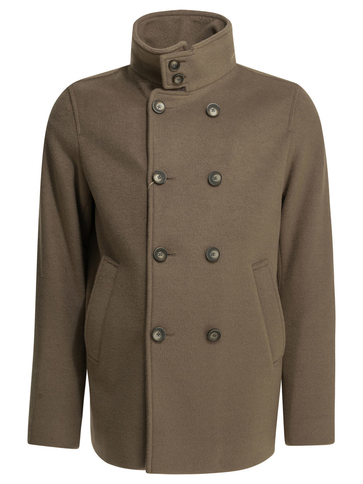 Herno Peacoat Resort Jackets and Coats - Marrone | 87b2e473842d846faef81471292c9c6f2f1edc54