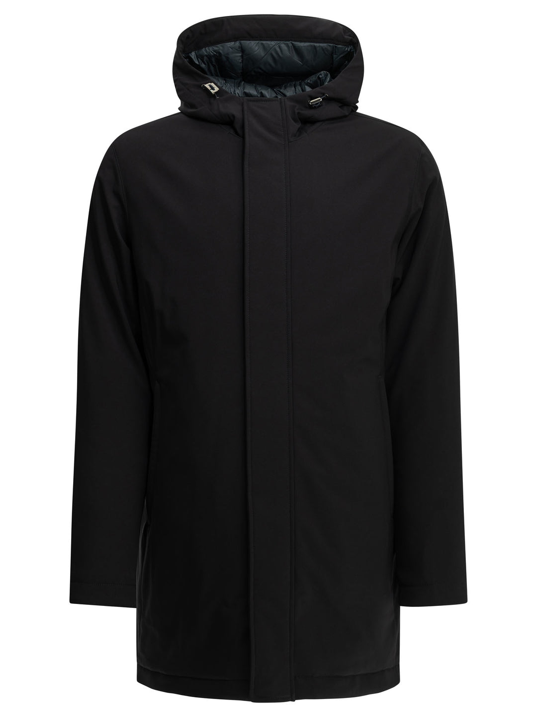 Herno Long Down Jacket In Stretch Twill Jackets and Coats - Blu | 4c44cec2df871d8d6b5c904dbb13307401917958