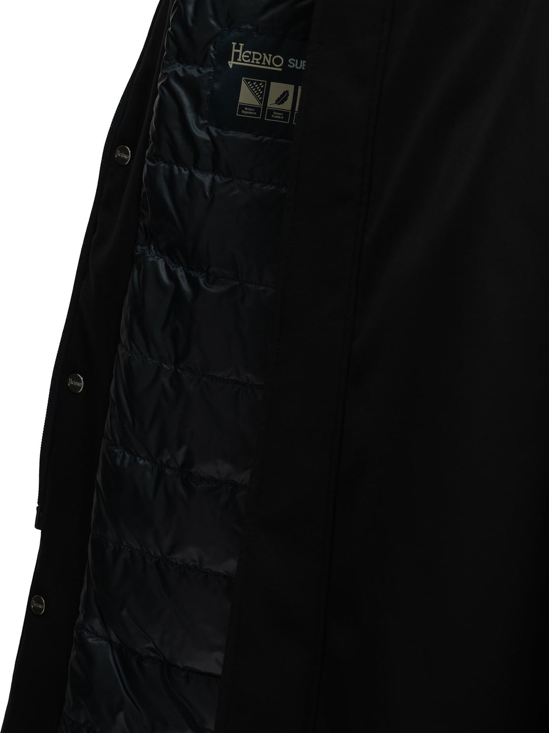 Herno Long Down Jacket In Stretch Twill Jackets and Coats - Blu | 8afbbf7a43fe524db144a5e6302d14a82a28ffe4