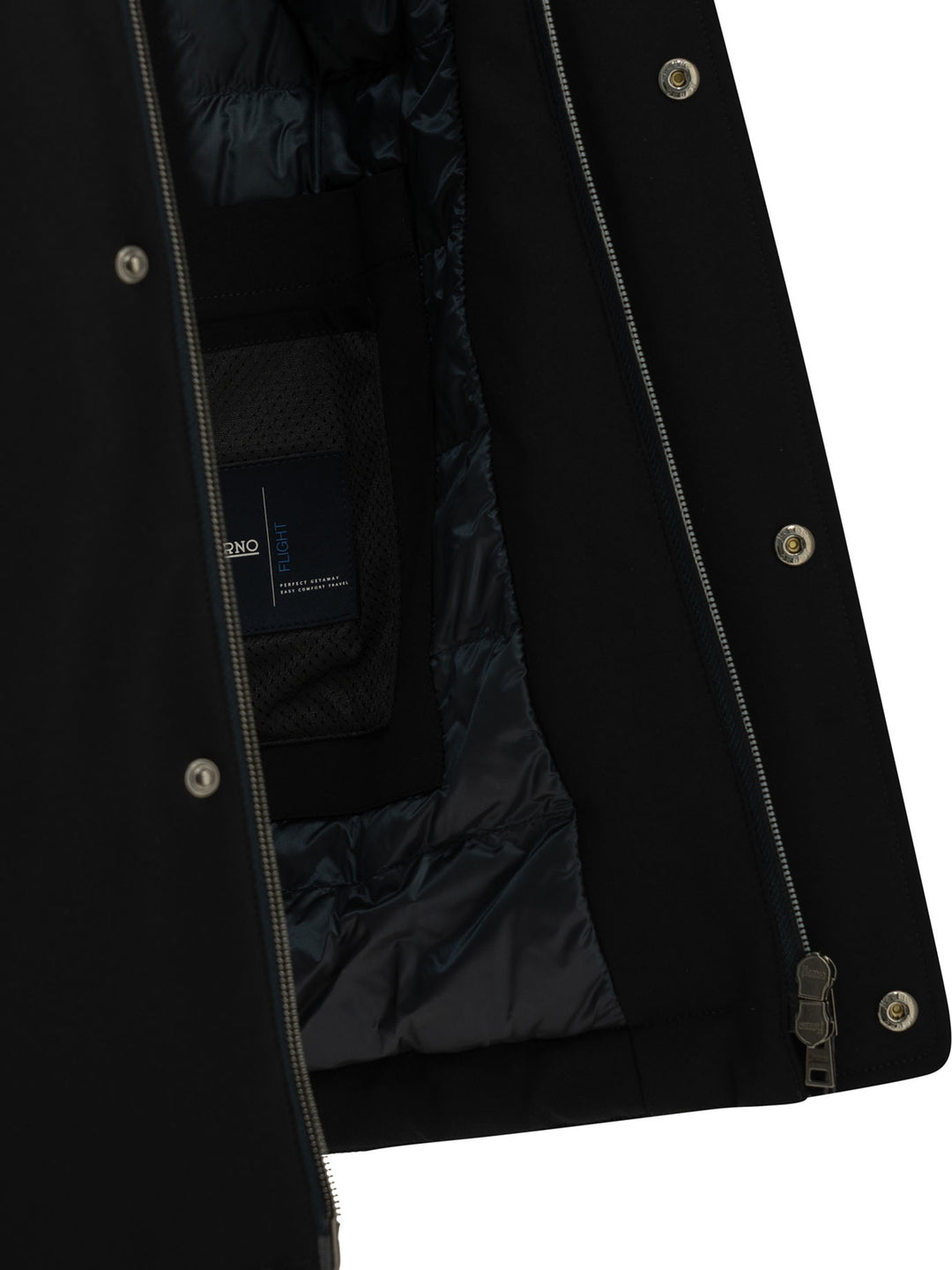 Herno Short Down Jacket In Stretch Twill Jackets and Coats - Blu | 6fc26caf5e6664df383a15d915e1f1f7328faecd