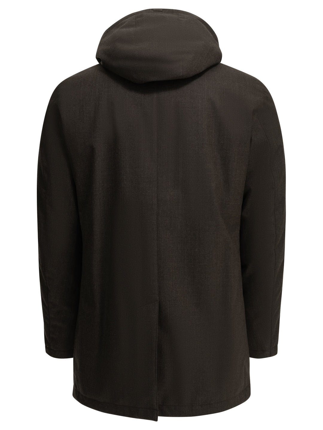 Herno Long Flannel Down Jacket Jackets and Coats - Marrone | efca5e4657dc5bd8d651833e11a8a886ee5ee5d6