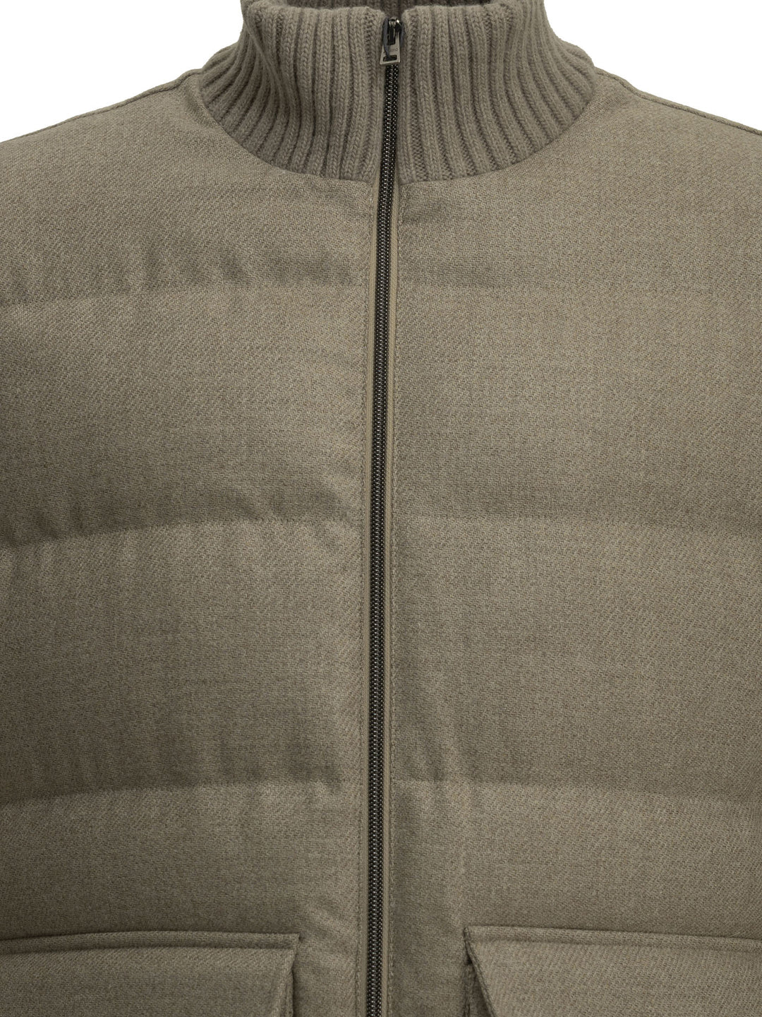 Herno Tweed Bomber Jacket Jackets and Coats - Beige | 4b5988631f120bfd16286916aaac457096d3d71a