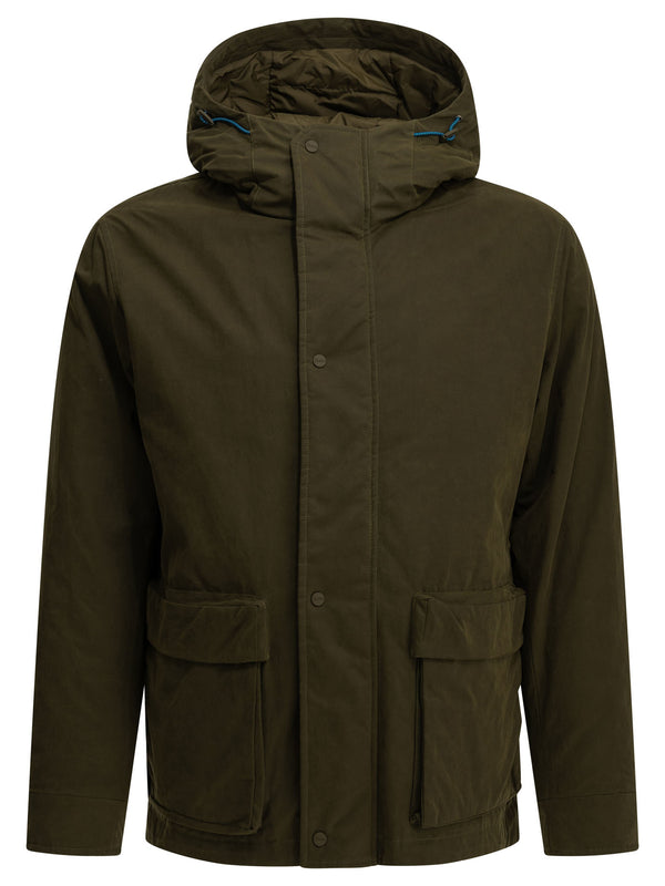 Padded Parka Made Of Technical Cotton Jackets And Coats Green