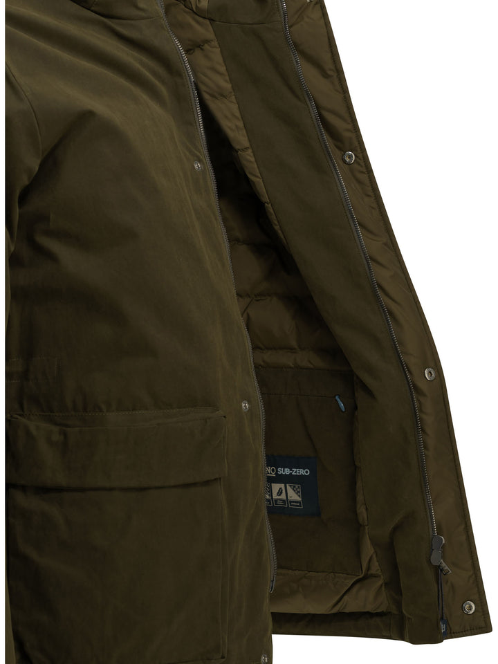 Herno Padded Parka Made Of Technical Cotton Jackets and Coats - Verde | 2ac78ed1a7999f26eab095e1a582e6bd79132c2f