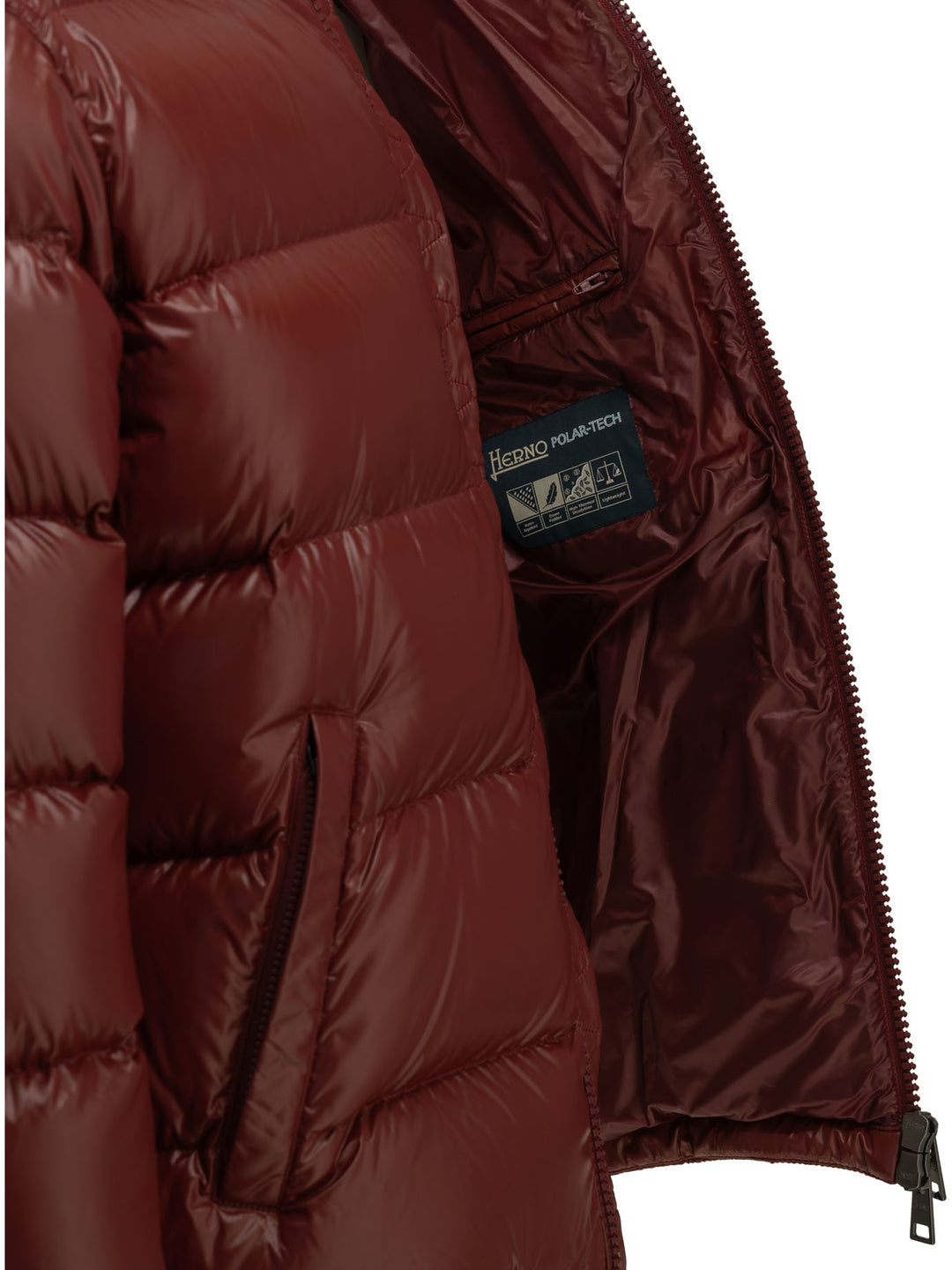 Herno Short Down Jacket With Logo Jackets and Coats - Rosso | d9f4663afae0e567f83b2425717462163fdafb52