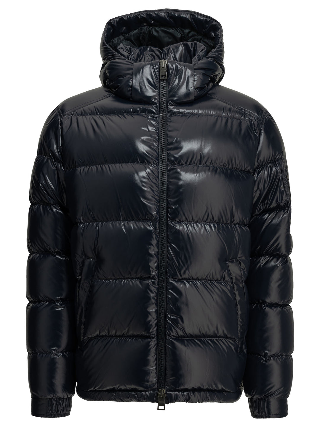 Herno Short Down Jacket With Logo Jackets and Coats - Blu | f6c5a36809412806b43bef83d9bbea8aebe9a93e