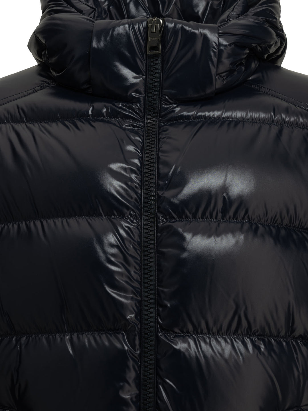 Herno Short Down Jacket With Logo Jackets and Coats - Blu | 1176363b5c572bcb9c77150361ed46a6c7dab8b7