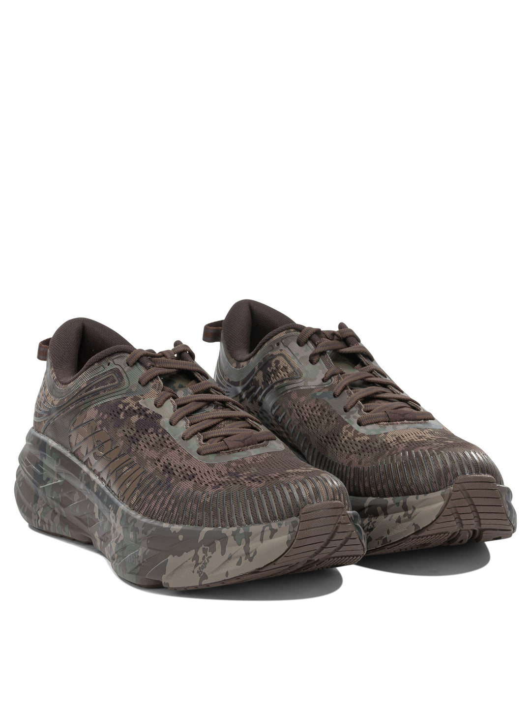 Hoka Bondi 7 Beams Sneakers und Slip On Braun