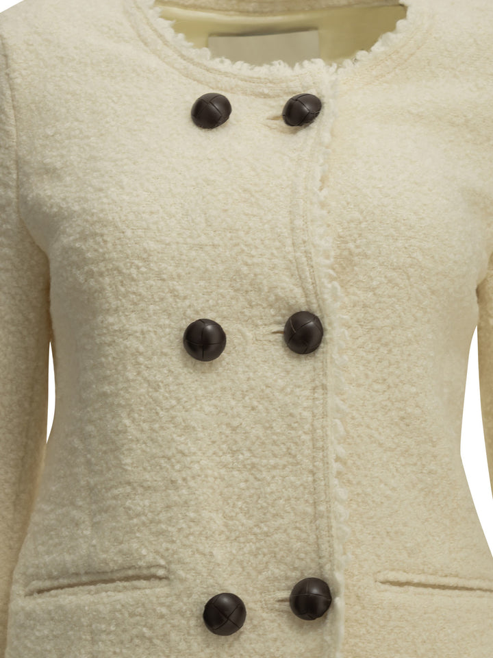 Isabel Marant Suely Jackets and Coats - Bianco | 99122396655be70e321bda3c878bed290c0e4873