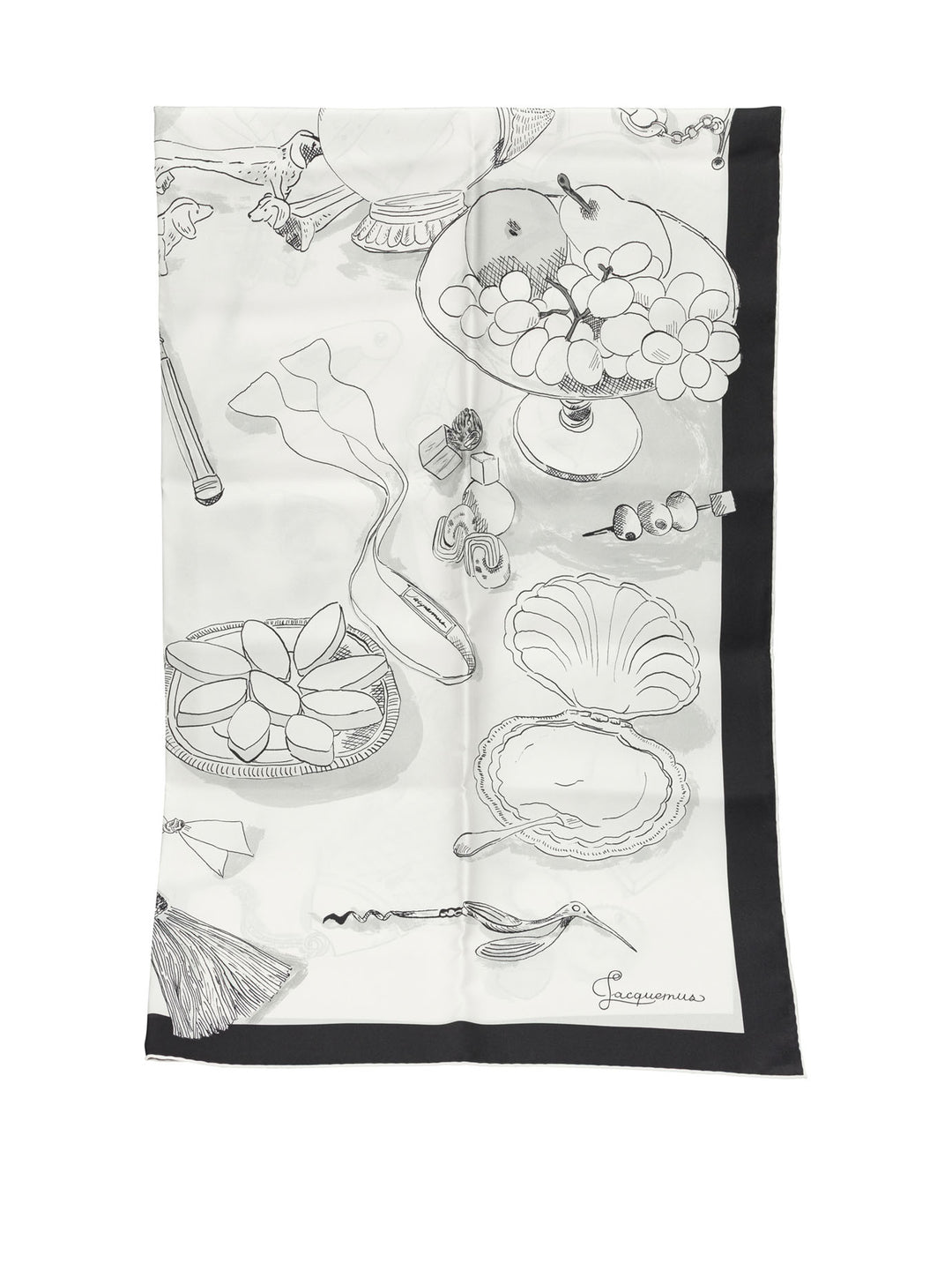Jacquemus Le Grand Foulard Cocktail Sciarpe & Foulard - Bianco | ebbbac77fb5e75d04c9751f10d587d4d1a58c47f