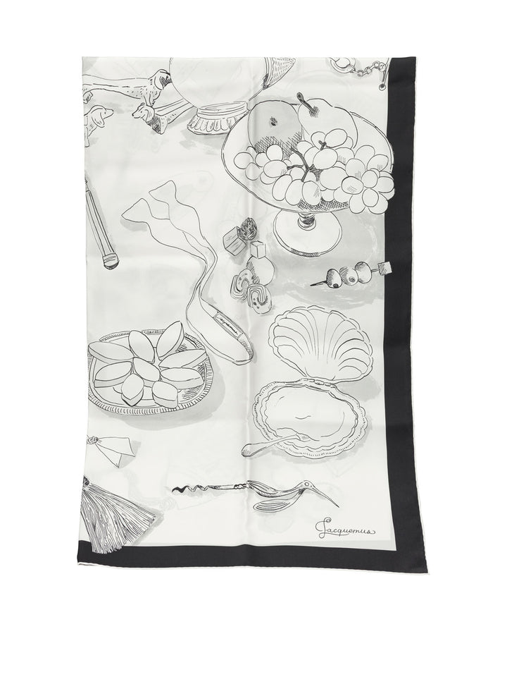 Jacquemus Le Grand Foulard Cocktail Sciarpe & Foulard - Bianco | ebbbac77fb5e75d04c9751f10d587d4d1a58c47f
