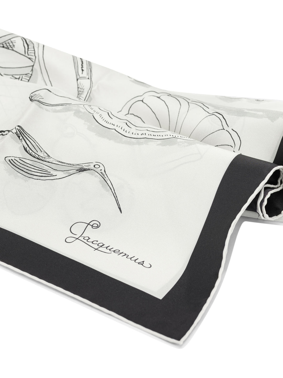 Jacquemus Le Grand Foulard Cocktail Sciarpe & Foulard - Bianco | 9ed86e2afe9f7ecb72d13f4f10c48a3206bfe17b