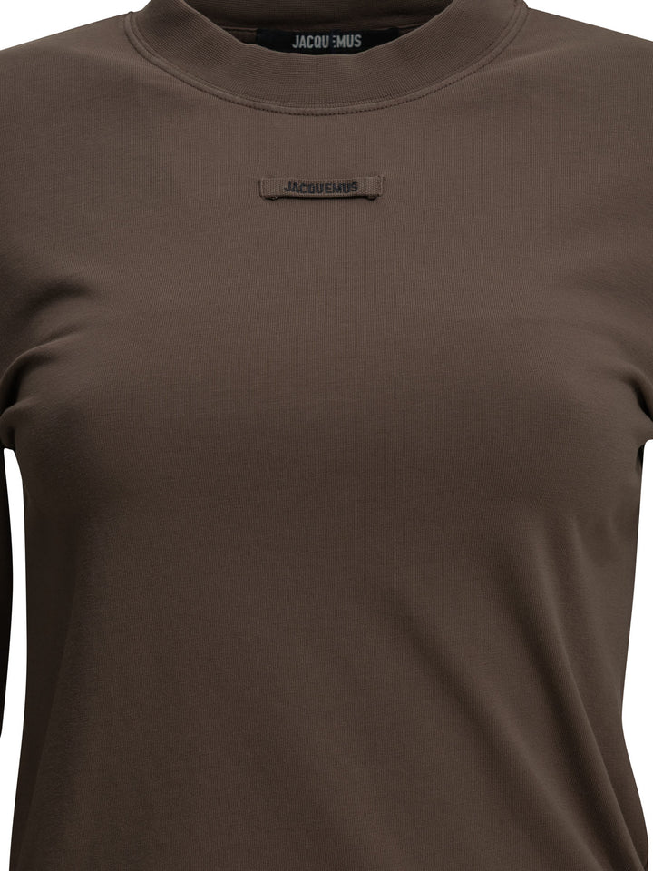 Jacquemus Gros Grain T-shirts - Marrone | 82024999f44bf8cd19ad5378ab4e47d2cb0efe67