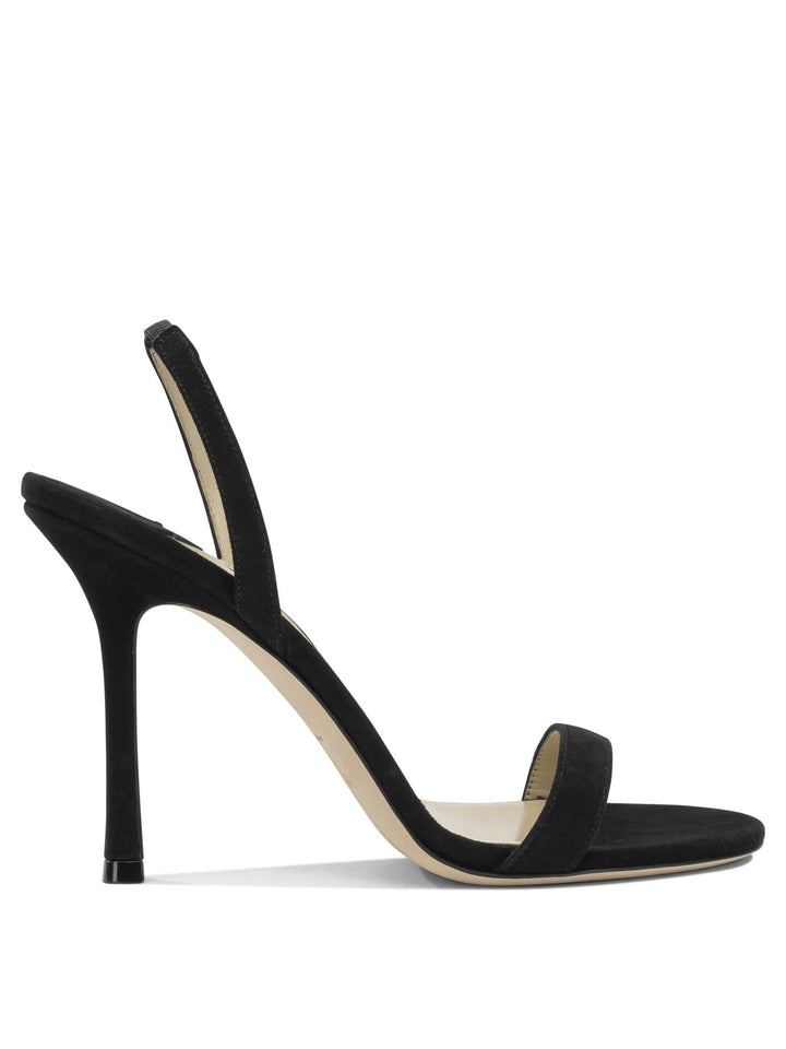 Jimmy Choo Jenn 100mm Sandali - Nero | 47403f90fdf58780fc56e6a4be0ed8353f0bfced