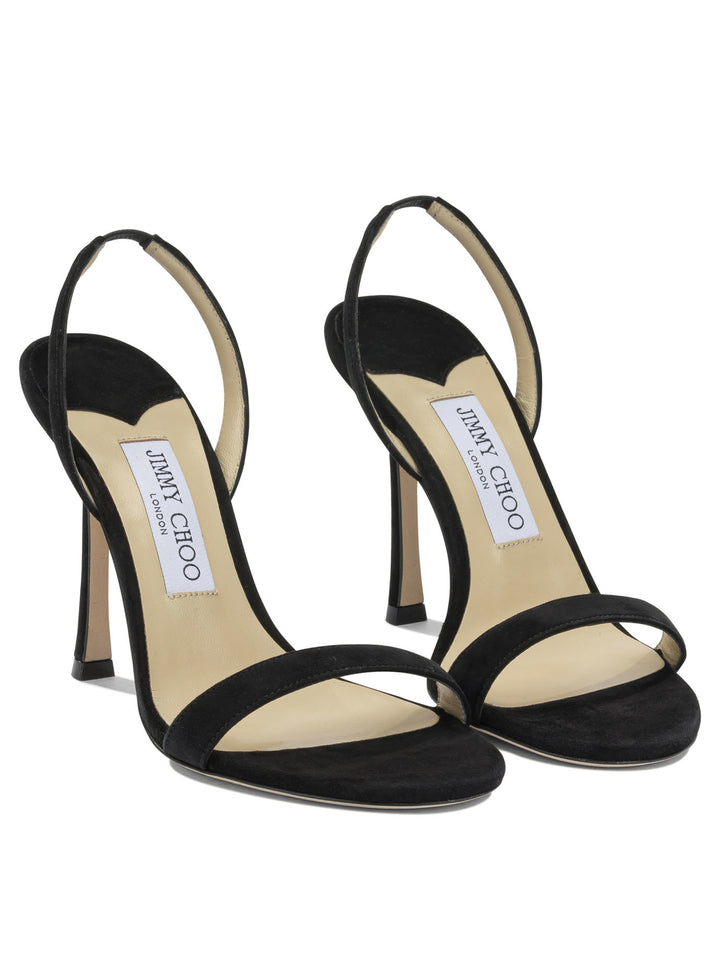 Jimmy Choo Jenn 100mm Sandali - Nero | 79131e41e143c34ca584abf0bd3b97760632f215