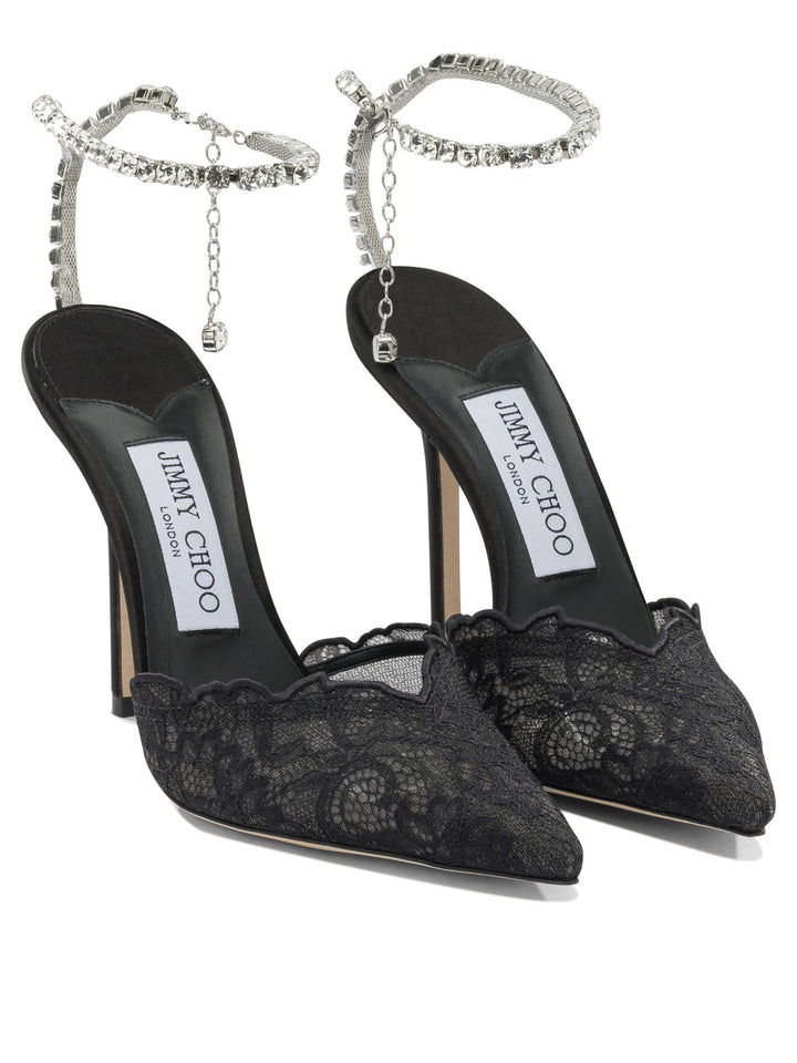 Jimmy Choo Saeda 100mm Heeled shoes - Nero | e52518651c6f4dd0bb1457a6b4521d8b61ace978
