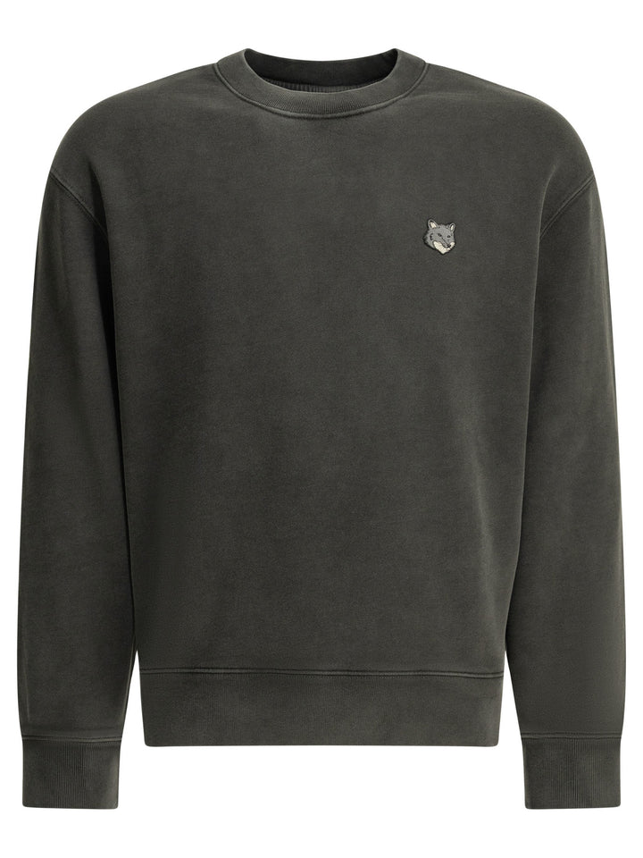 Maison Kitsuné Fox Head Faded Sweatshirts - Nero | 748121ee6284ac1cf02c125a2505ba632771896f