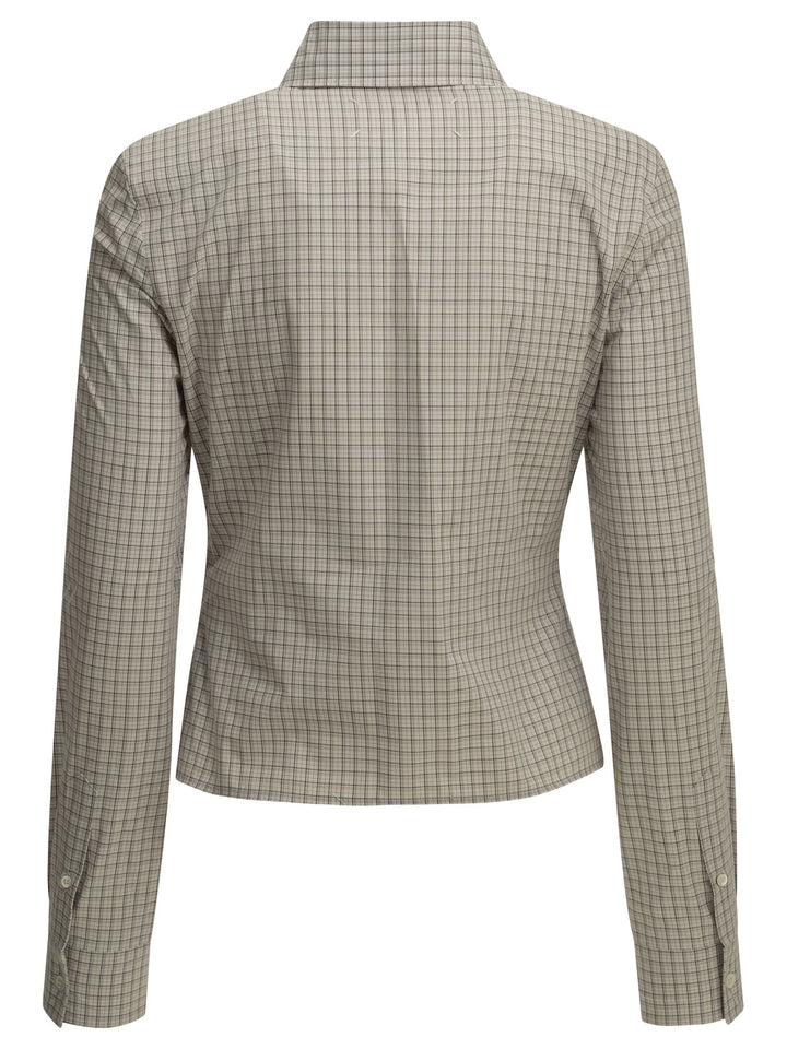 Maison Margiela Pointed Hem Shirts - Grey | a58de4c2c679724386bd0efe6f35a4177b2e465e