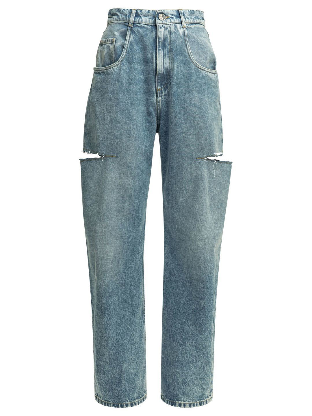 Maison Margiela Ripped Wide Leg Jeans - Blu | d9bc6845aaf877357cc31128e4a58f5b02f5be30