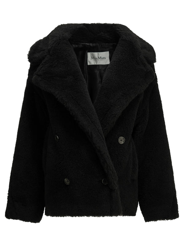 Short Alpaca Coat Jackets And Coats Nero