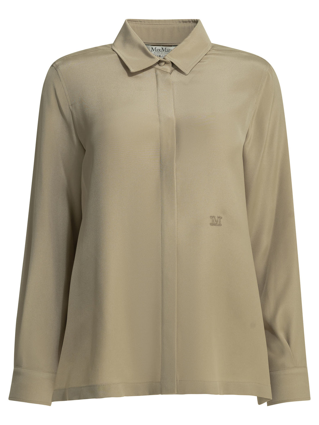 Max Mara Casual Shirt In Silk Crêpe De Chine Shirts - Beige | 220698f35cb80032fb8ea96fd45f2dc2160aae40