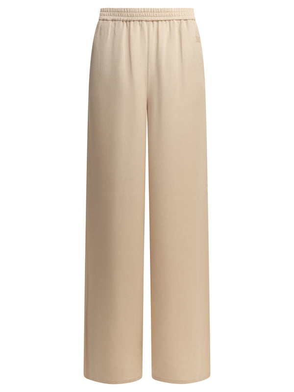 Casual Silk Pants Trousers Rosa