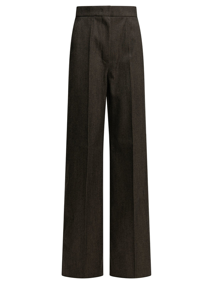 Max Mara Tailored Wool Pants Trousers - Marrone | 46486f9f084079f7f899cbc76a7e7a477ff337be