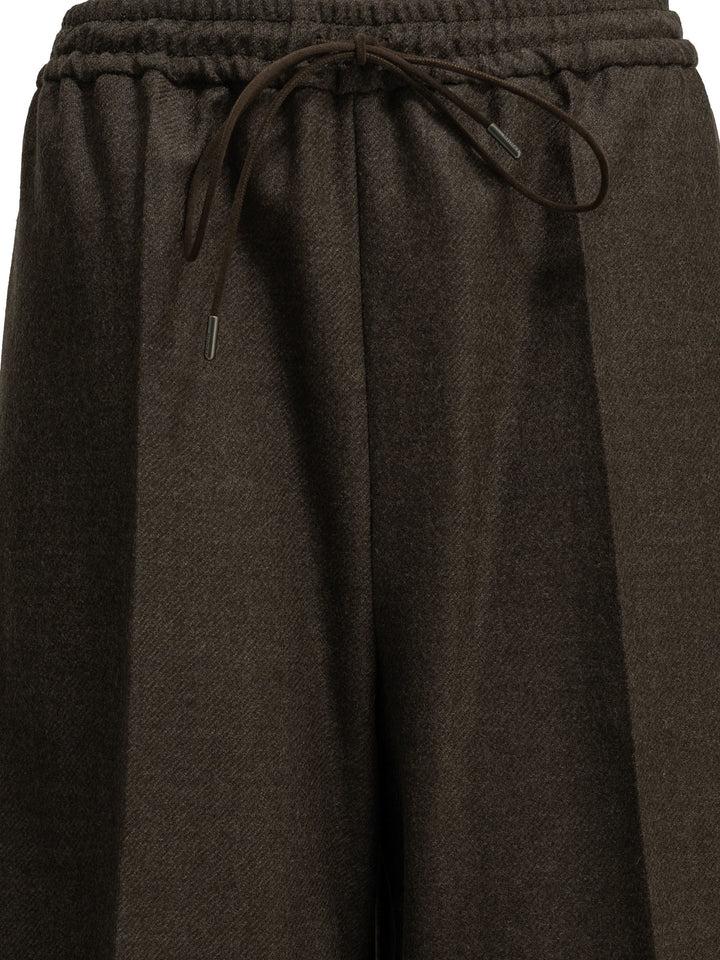 Max Mara Casual Wool Pants Trousers - Marrone | 688dfb674935c9096666f50e20c7703c609be964