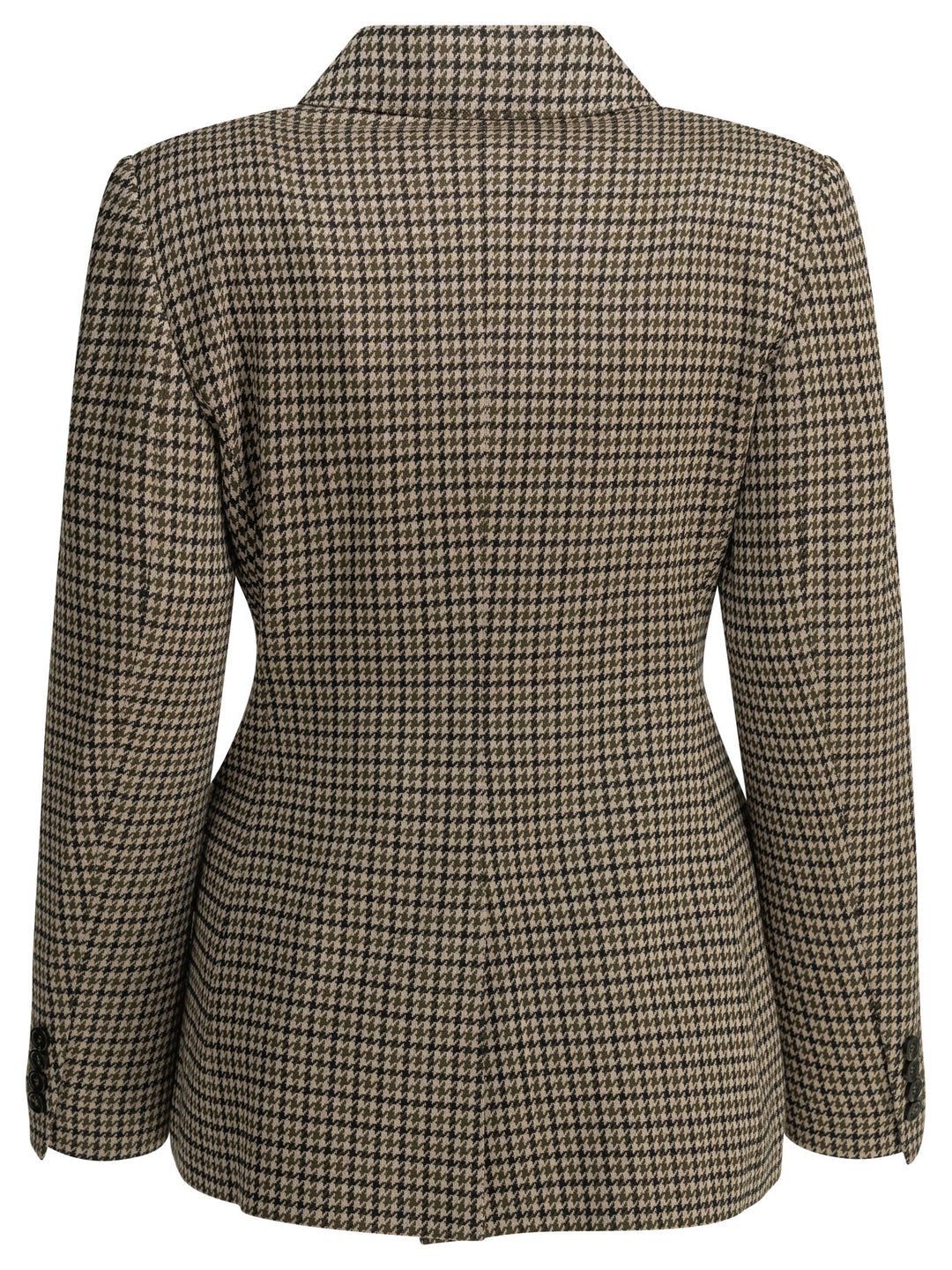 Max Mara Double-Breasted Houndstooth Blazer Jackets and Coats - Marrone | acfd527847188a3fbf2ec4d4576bc98f7f8be532