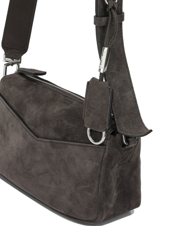 Max Mara Small Suede Handbag Handbags - Marrone | 19642a557dd49f6f71141a9ed312eeb15f8a308a