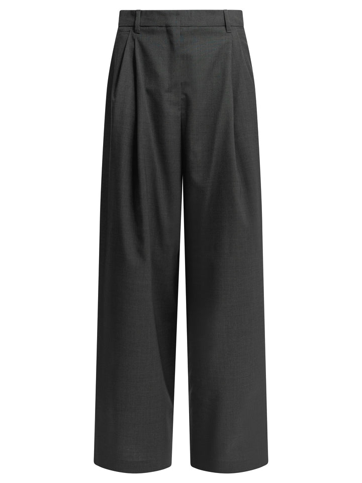 Max Mara S Tailored Wool Pants Trousers - Grey | 0ace36ebe064d2e29e772b8d60e275201090f732